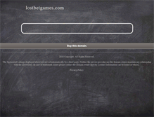 Tablet Screenshot of lostbetgames.com